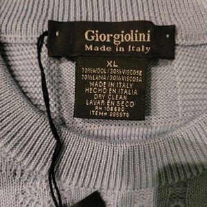 Giorgiolini designer mens blue sweater